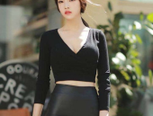 街拍小姐姐黑色墨镜头像,街拍小姐姐的神秘魅力